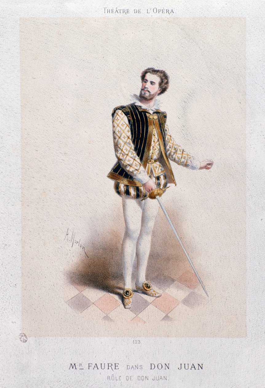 Porträt von Jean Baptiste Faure als Don Giovanni (1866) von Anonymous Anonymous