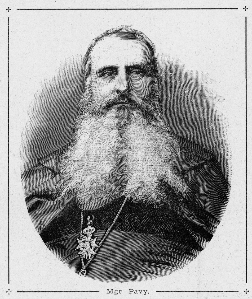 Porträt von Monsignore Louis-Antoine-Augustin Pavy (1805-1866), Bischof von Algier. Gravur in „Les Missions Catholiques au XIXème Siècle“ von Louis-Eugène Louvet. Private Sammlung. von Anonymous Anonymous