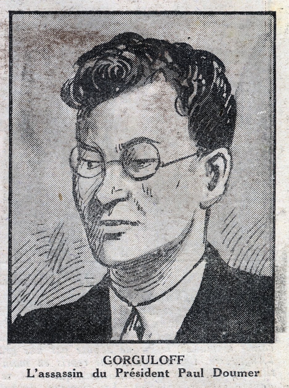 Porträt von Paul Gorgulov, Mörder des französischen Präsidenten Paul Doumer von Anonymous Anonymous