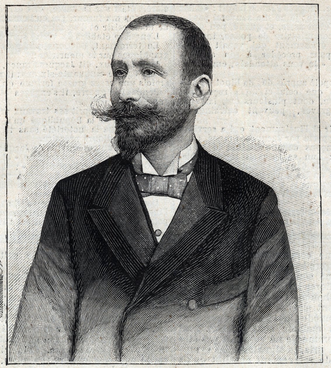 Porträt von Pierre Sales (1854? -1921?), ein französischer Schriftsteller. Gravur in "Le Petit Parisien" von Anonymous Anonymous