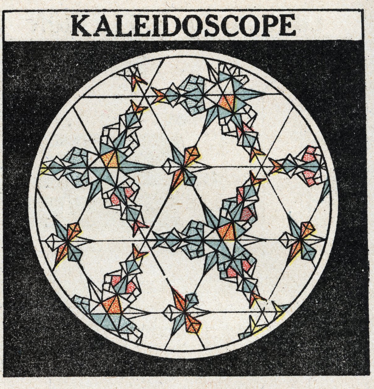 Lichtreflexion: ein Kaleidoskop. Anonyme Illustration von 1925. Private Sammlung. von Anonymous Anonymous