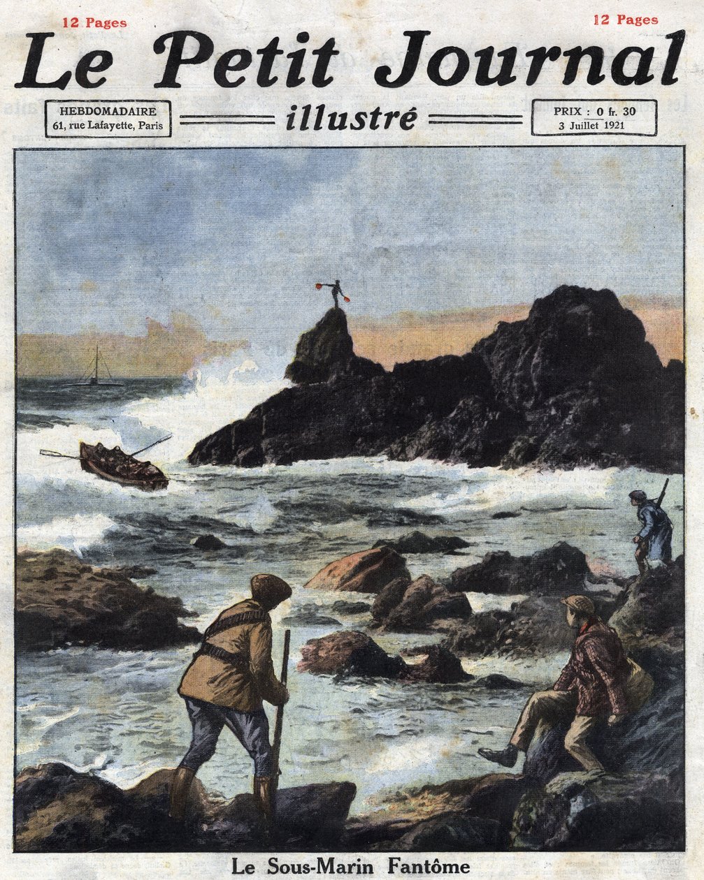 Sinn Féiners (Sinn Féiners), Mitglieder des politischen Arms der Irischen Republikanischen Armee (IRA) in Irland, gehen an Bord von Booten, um sich heimlich mit Waffen und Munition aus den USA zu versorgen. Illustration aus „Le petit journal“ von Anonymous Anonymous