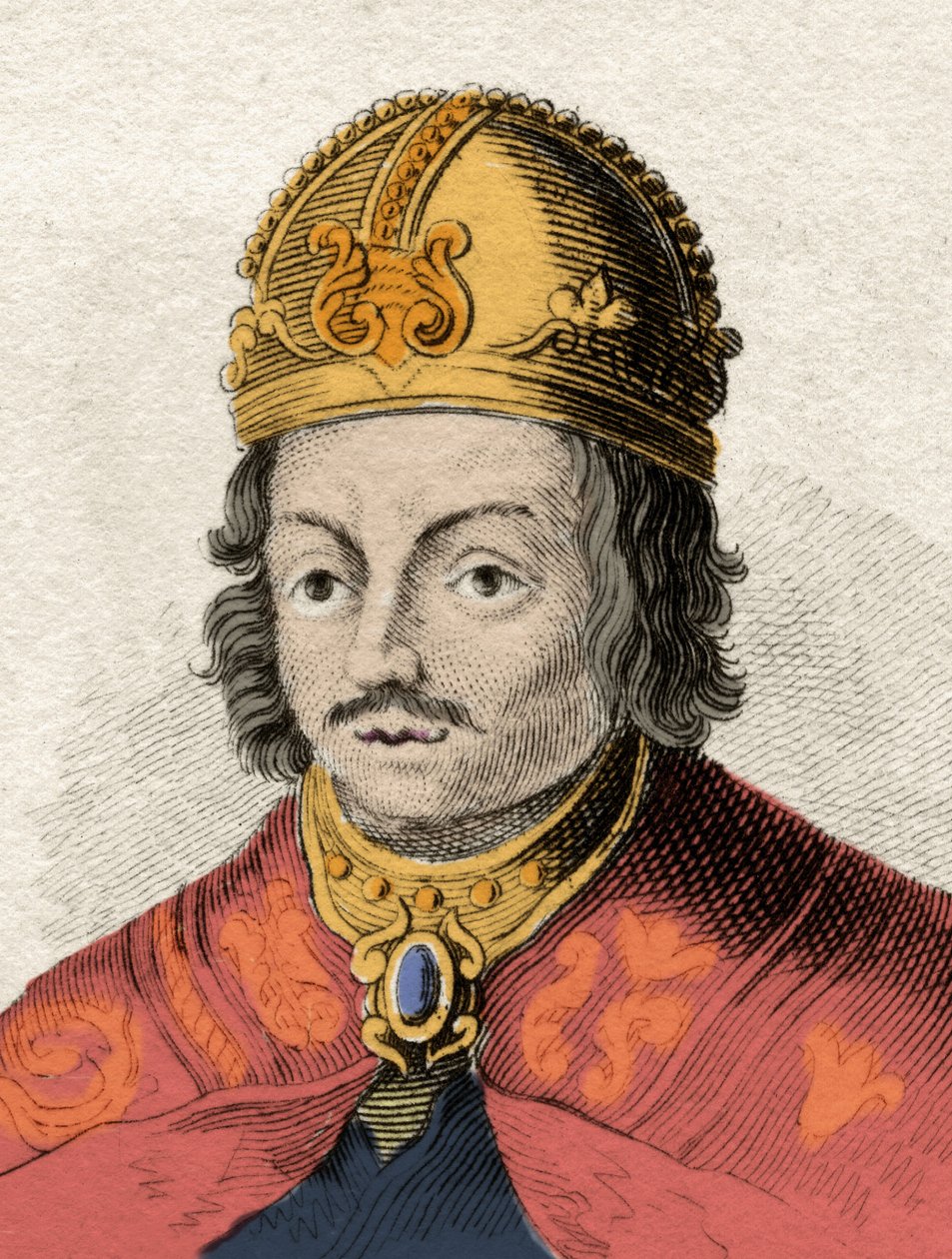 Der König von Kastilien Alfonso X der Weise (Alfonso X el Sabio) (1221-1284) Gravur des 19. Jahrhunderts. Mailänder von Anonymous Anonymous