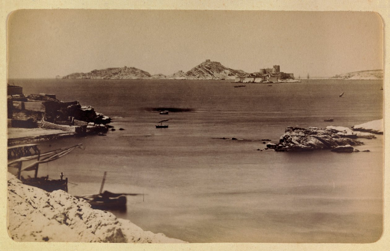 Die Stadt Marseille und ihre Umgebung um 1885-1890: Das Schloss von If und die Inseln, Private Sammlung von Anonymous Anonymous