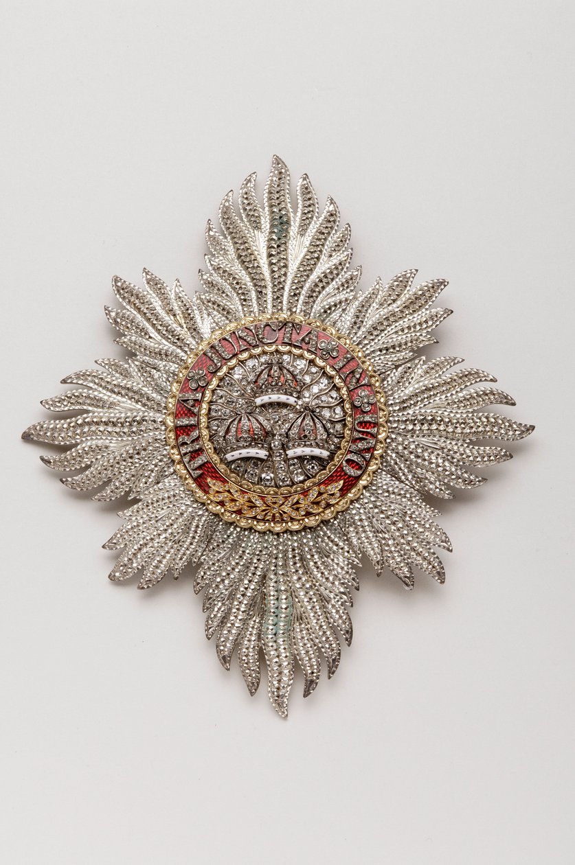 Vereinigtes Königreich - Orden des Bades: Ritterplakette von Georg IV. (1762-1830), Regent, dann König von England (1820-1830) - Hergestellt von Rundell, Bridge & Rundell, London - 1813 - Gold, Silber, Diamanten und Emaille von Anonymous Anonymous