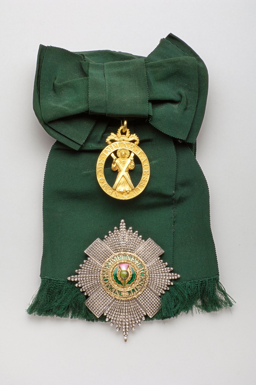 Vereinigtes Königreich - Orden der Distel - Oben: Abzeichen, Verschreibungsmodell, hergestellt von John James Eddington (London) von Anonymous Anonymous