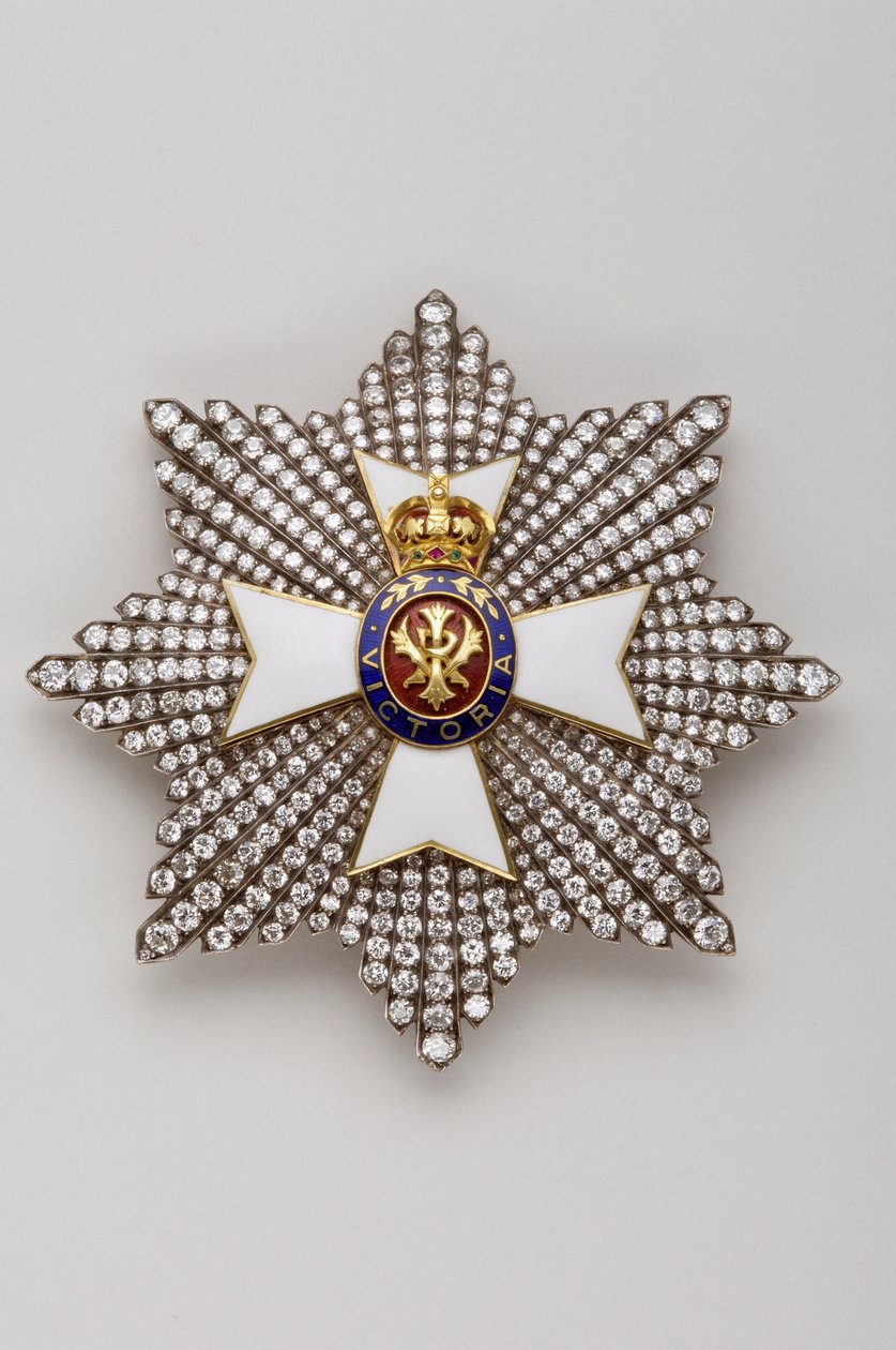 Vereinigtes Königreich - Königlicher Orden von Victoria: Plakette des Rittergroßkreuzes - Ende des 19. Jahrhunderts - Gold, Silber, Diamanten, Smaragd, Rubine und Emaille - Privatbesitz von Anonymous Anonymous