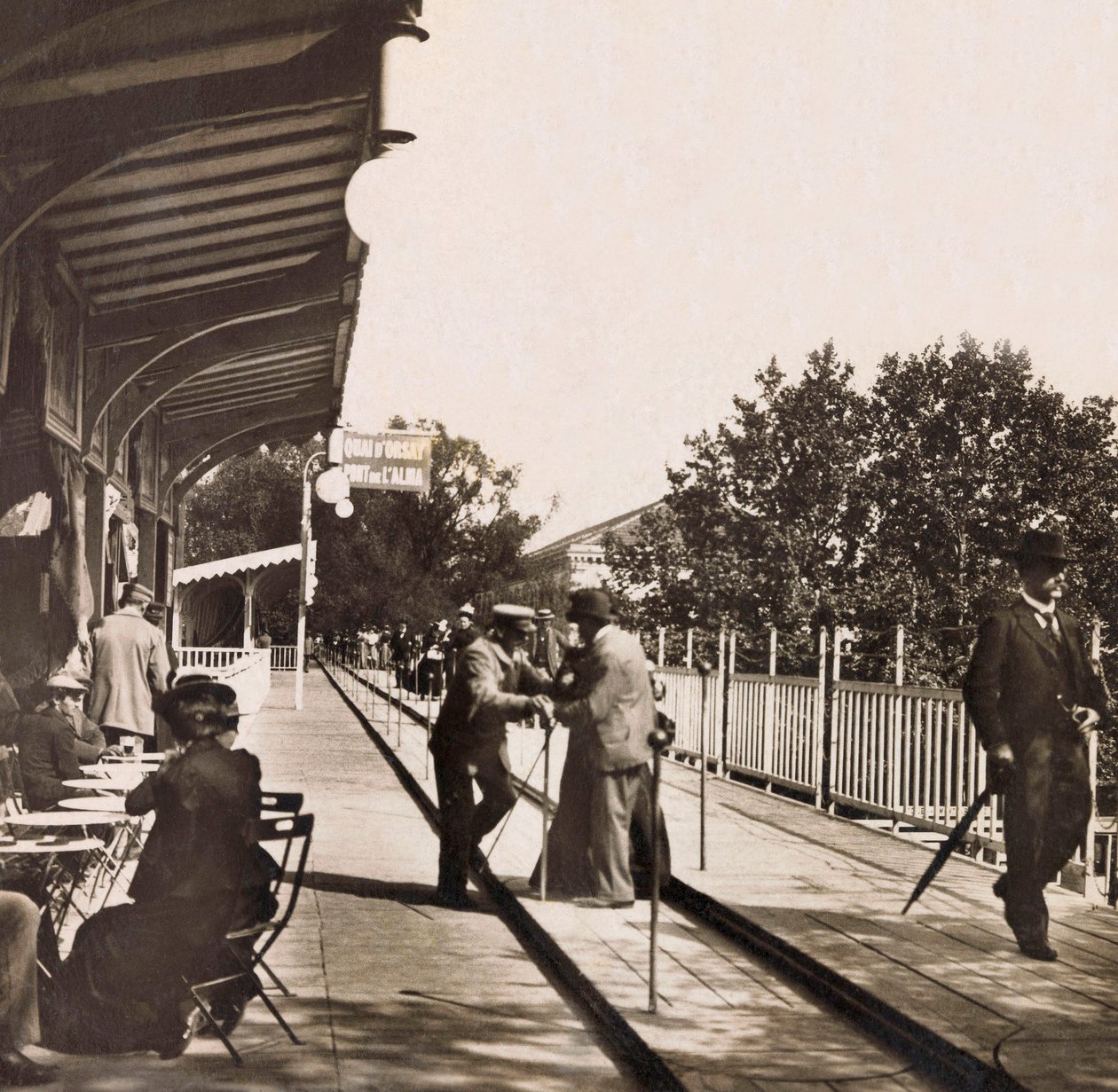 Weltausstellung 1900 in Paris: Das rollende Trottoir - private Sammlung von Anonymous Anonymous