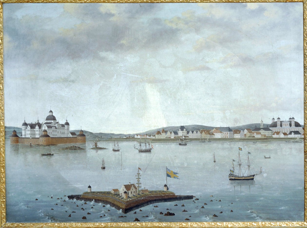 Blick auf Kalmar mit Schloss Kalmar, Schweden von Anonymous Anonymous