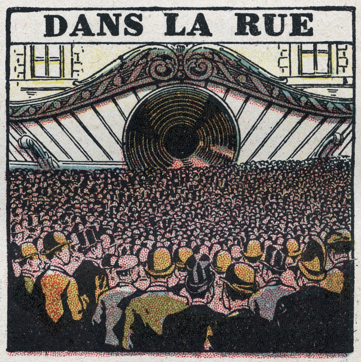 Drahtlose Telefonie: in der Stadt. Anonyme Illustration von 1925. Private Sammlung. von Anonymous Anonymous
