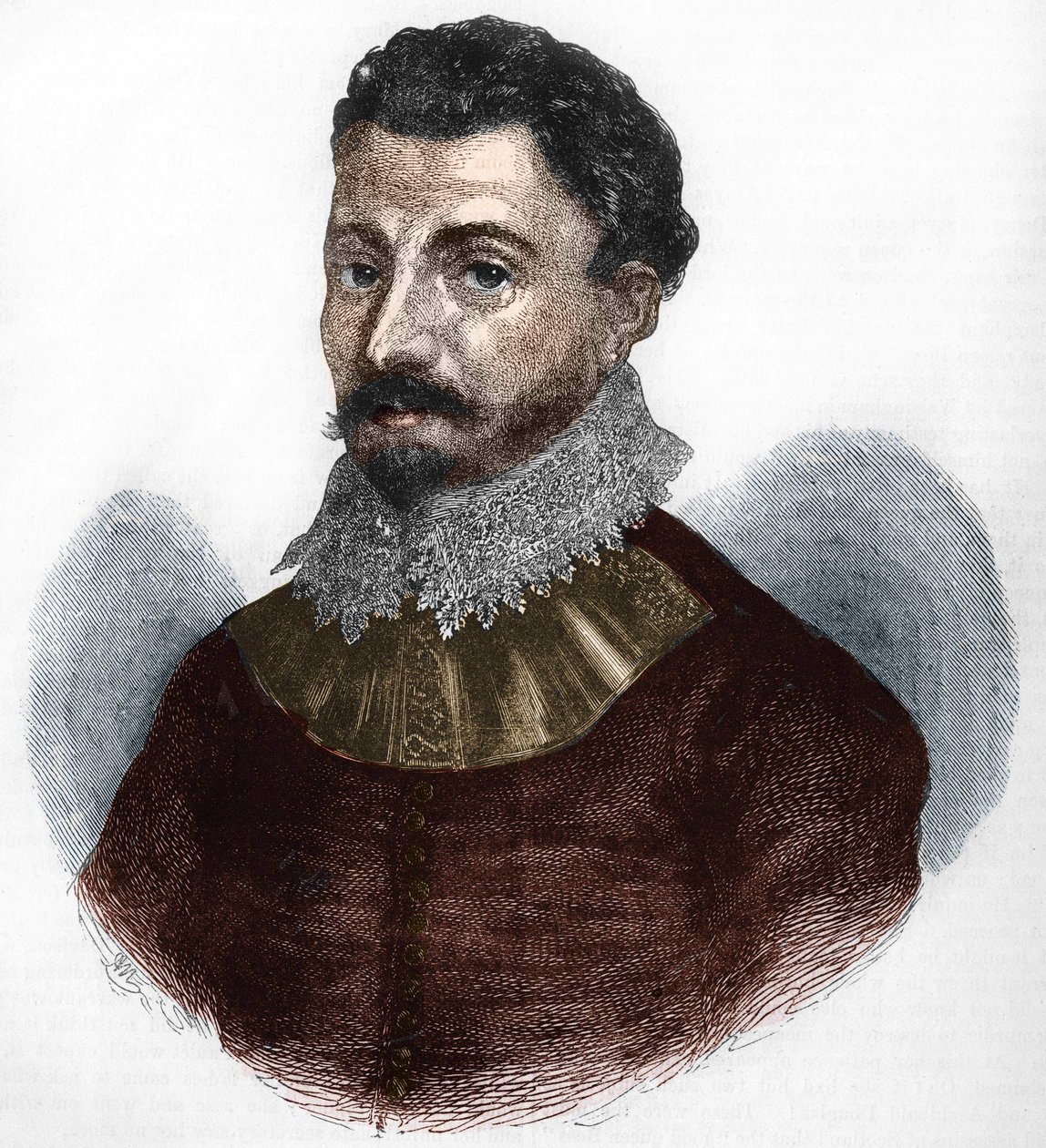 Porträt von Sir Francis Drake. Englischer Navigator und Freibeuter (geboren in Tavistock, Devonshire, ca. 1540 in Portobelo, Panama) von Anonymous Anonymous