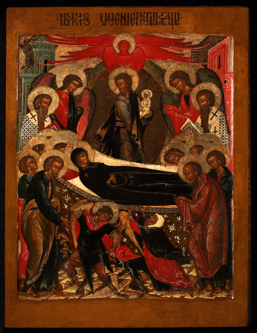 Die Entschlafung der Jungfrau, 1640er von Anonymous Russian icon painter