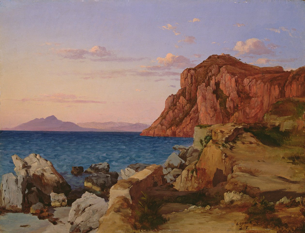 Felsige Landschaft, 19. Jahrhundert von Antal Ligeti