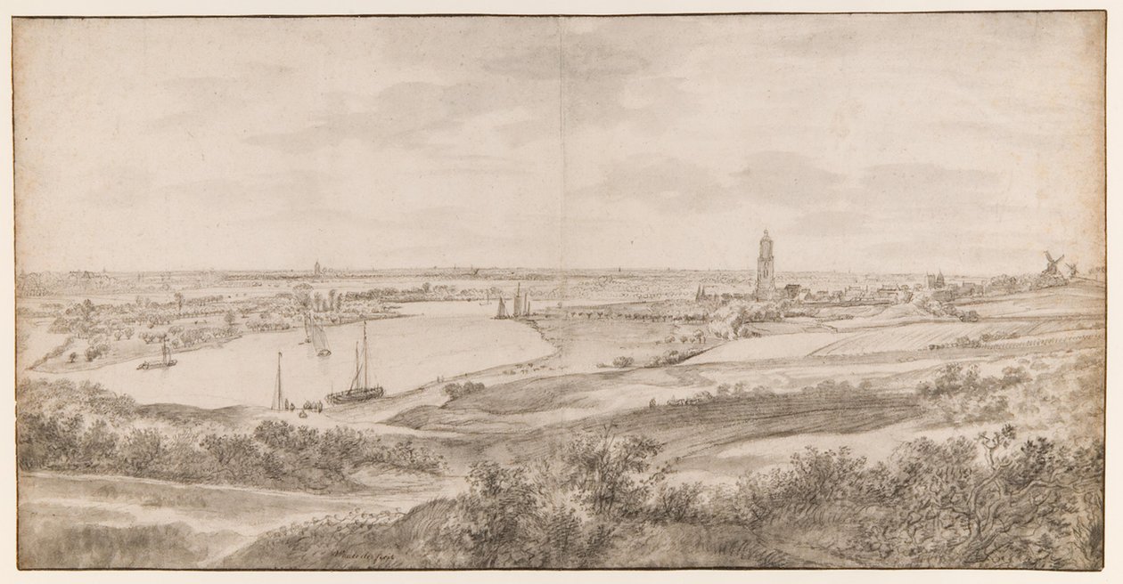 Ansicht von Rhenen aus dem Osten von Anthonie Waterloo