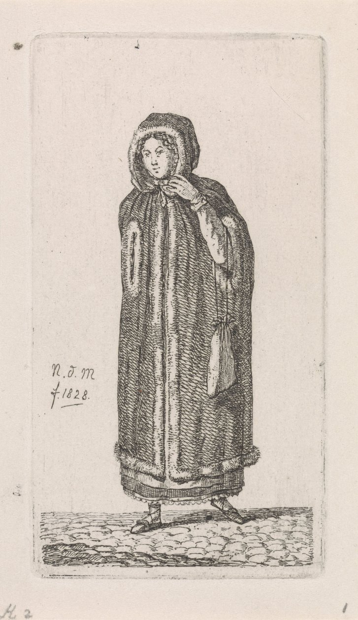 Frau mit Mantel von Anthonie Willem Hendrik Nolthenius de Man