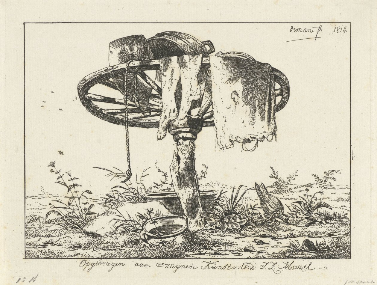 Rad auf einem Pfahl von Anthonie Willem Hendrik Nolthenius de Man