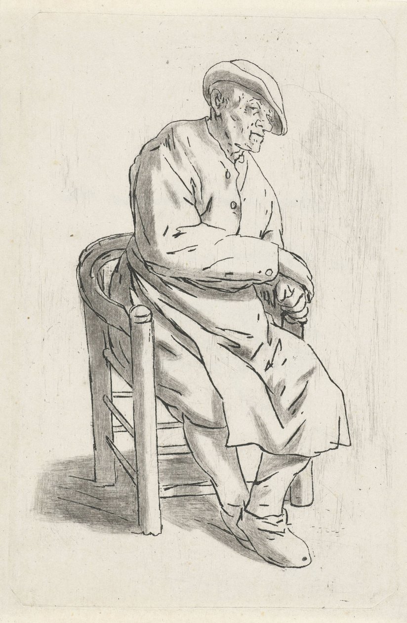 Sitzender Mann in einem Lehnstuhl von Anthonie Willem Hendrik Nolthenius de Man