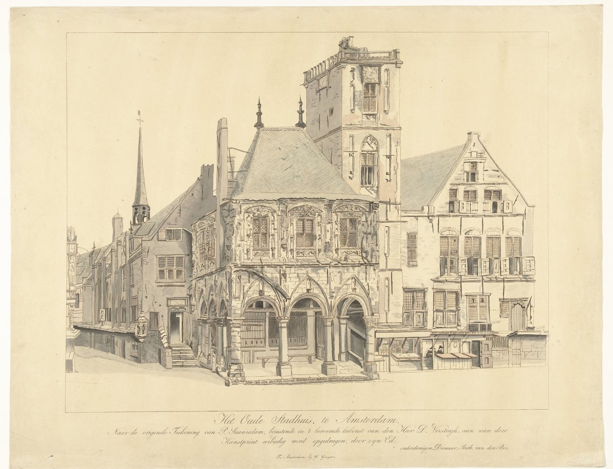Das Alte Rathaus von Amsterdam, 1641 von Anthonie van den Bos