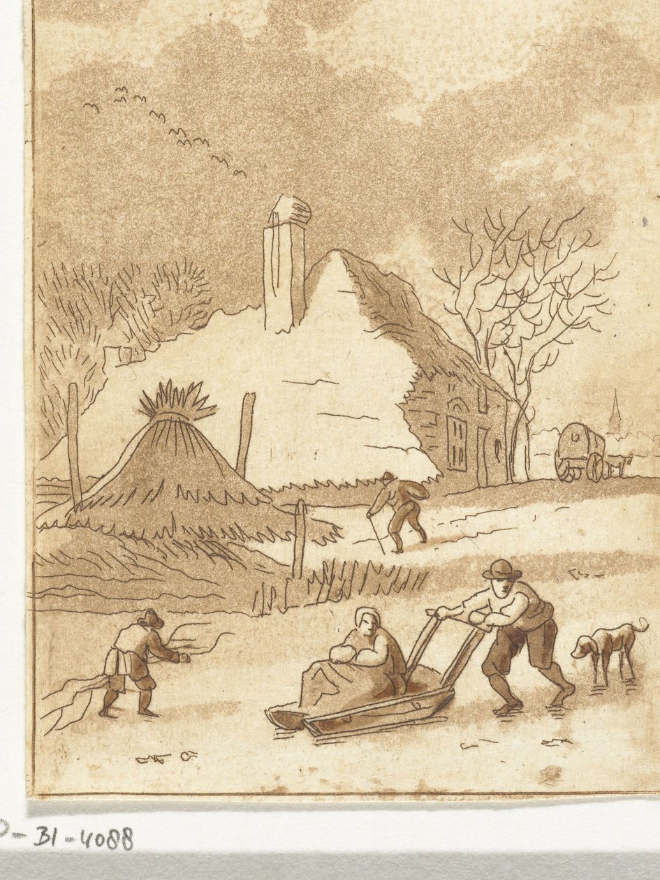 Winterlandschaft mit Eislust von Anthonie van den Bos