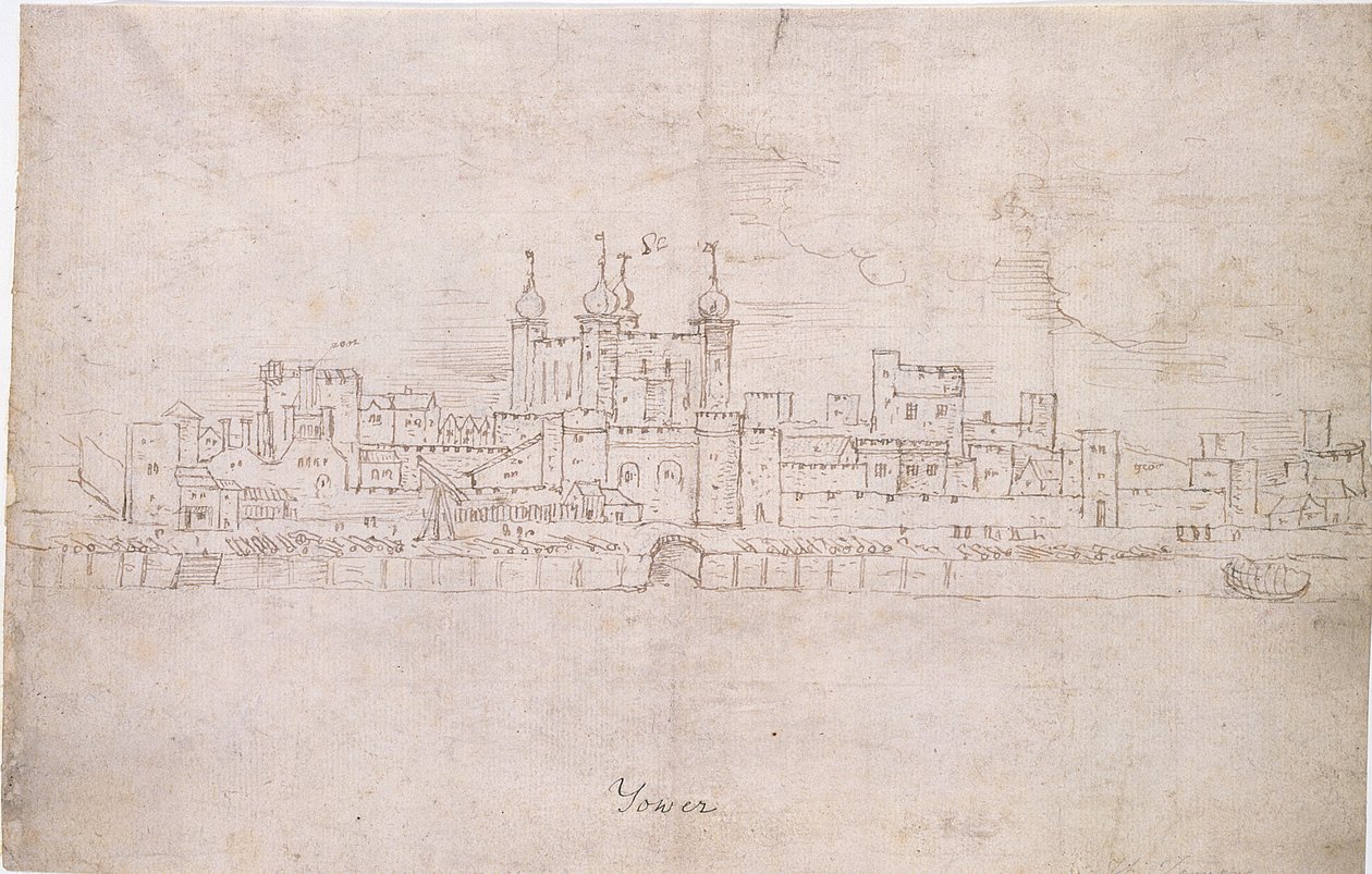 Der Tower von London, ca. 1544 (Feder und Tinte auf Papier) von Anthonis van den Wyngaerde