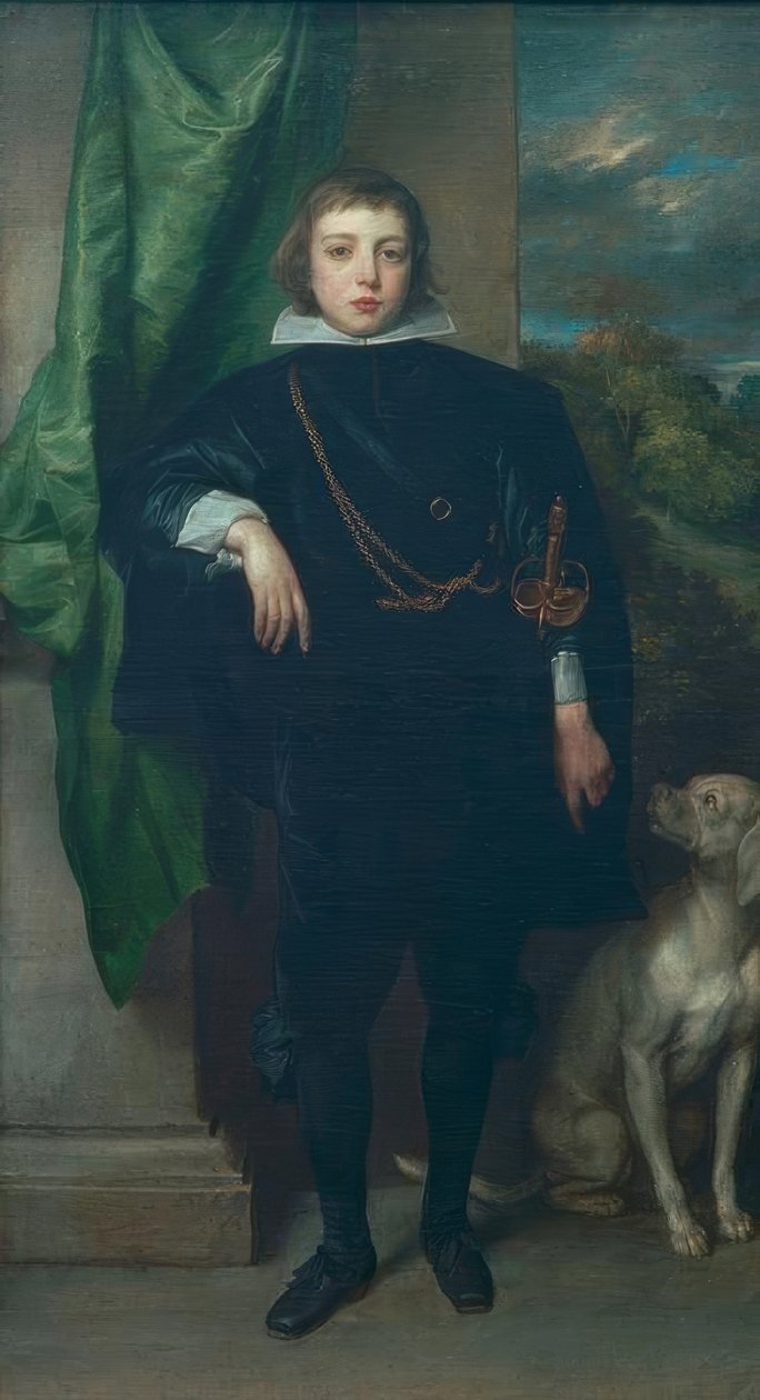 Prinz Ruprecht von der Pfalz mit einem Hund von Anthony van Dyck