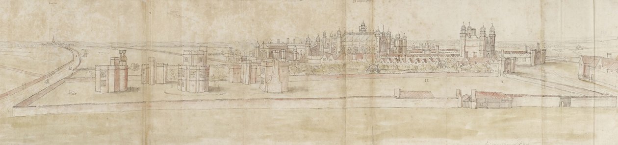 Hampton Court Palace von Norden von Anthonis van den Wyngaerde