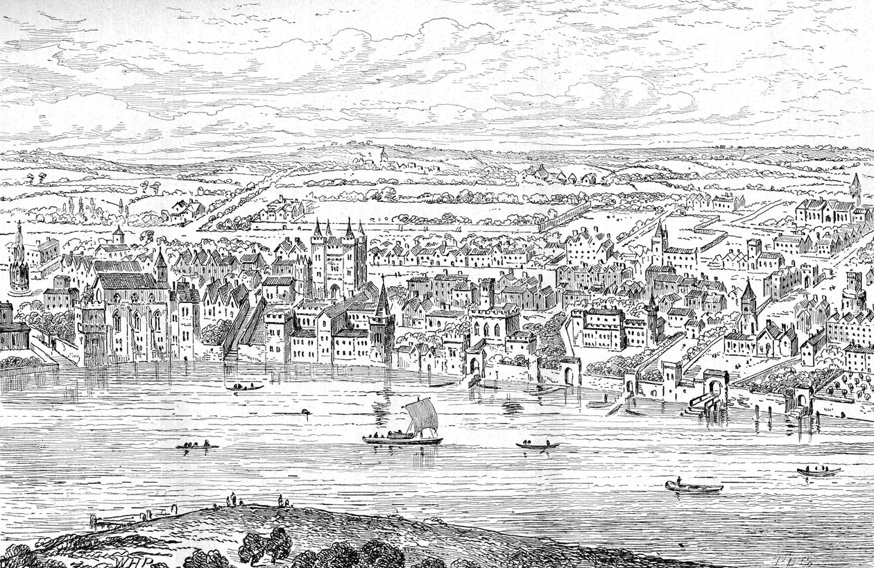 London von Temple Bar bis Charing Cross, 1543 1897 von Anthonis van den Wyngaerde