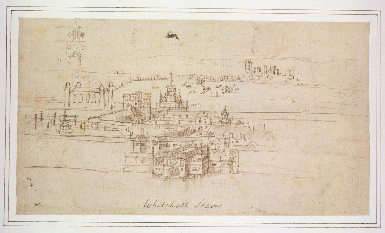 Whitehall Stairs von Anthonis van den Wyngaerde