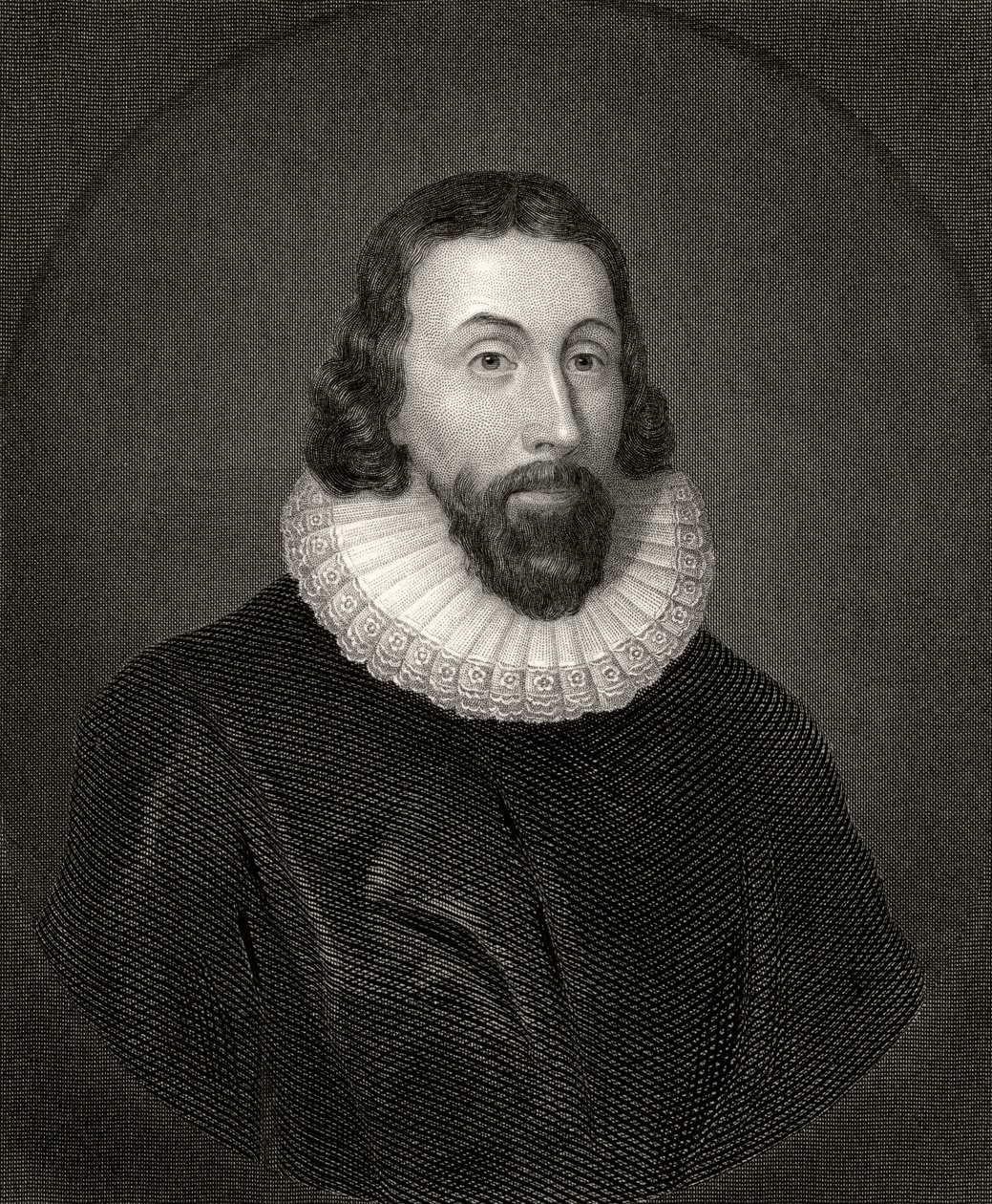 John Winthrop, graviert von Charles William Sharpe (1818-99) von Anthony van Dyck