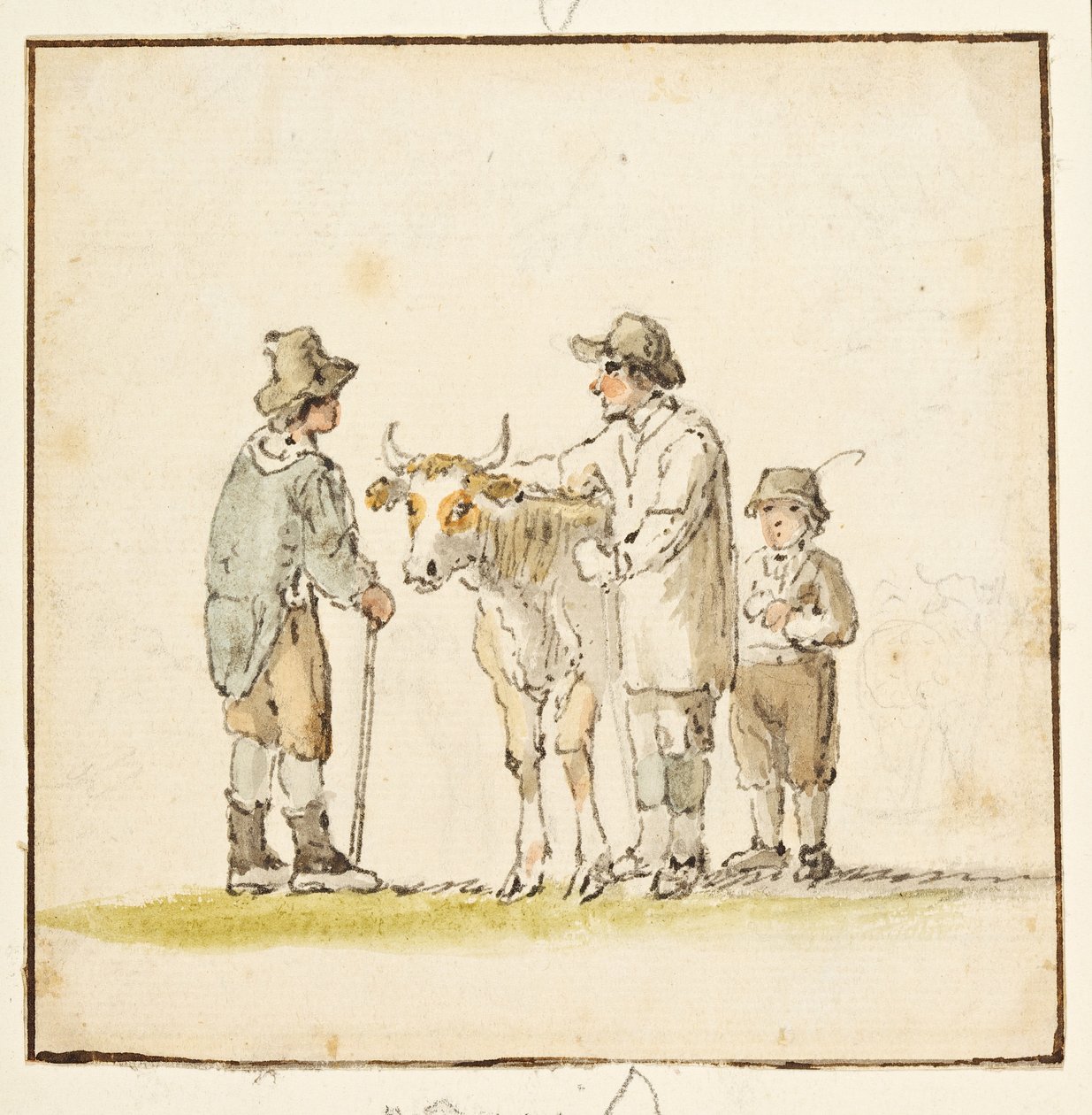 Studie rustikaler Figuren von Anthony Devis