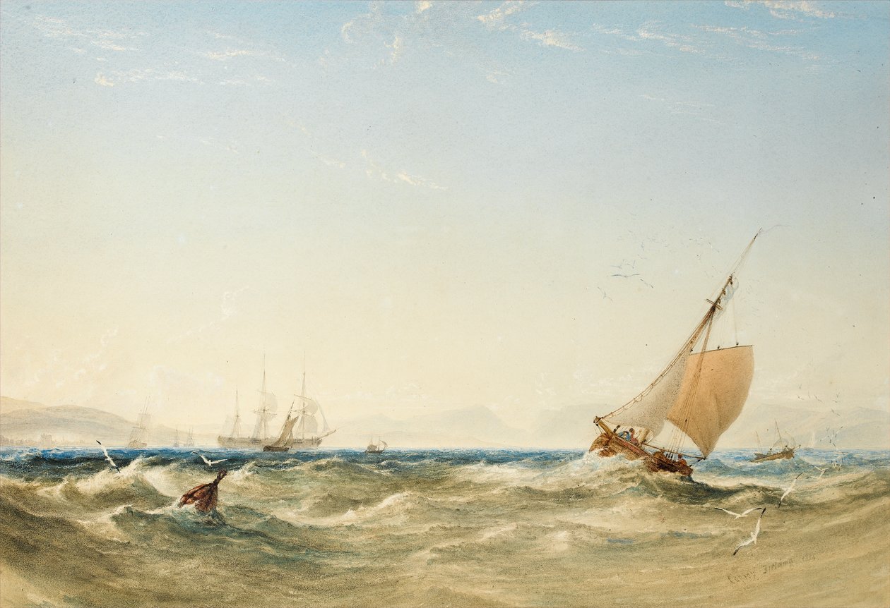Eine frische Brise vor der Küste Schottlands, 1854 von Anthony Vandyke Copley Fielding