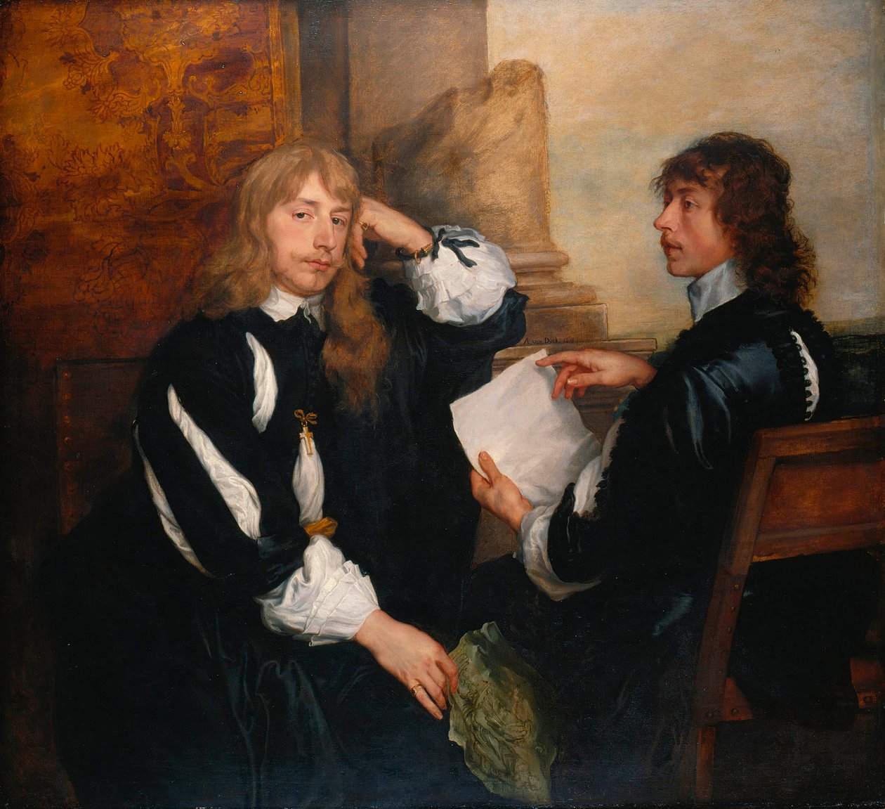 Thomas Killigrew und möglicherweise Lord William Crofts von Anthony van Dyck