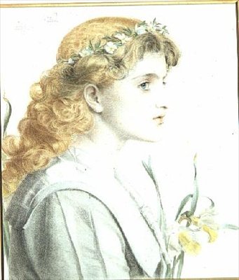 Mai, 1902 (Buntstift) (eines von 4) von Anthony Frederick Augustus Sandys