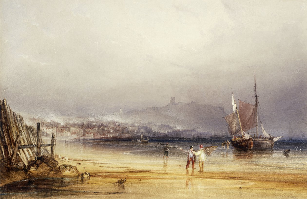 Schloss Scarborough von Süden, 1838 von Anthony Vandyke Copley Fielding