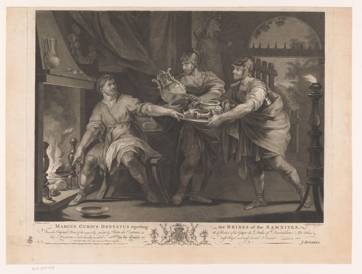 Manius Curius Dentatus lehnt die Geschenke der Samniten ab von Anthony Walker