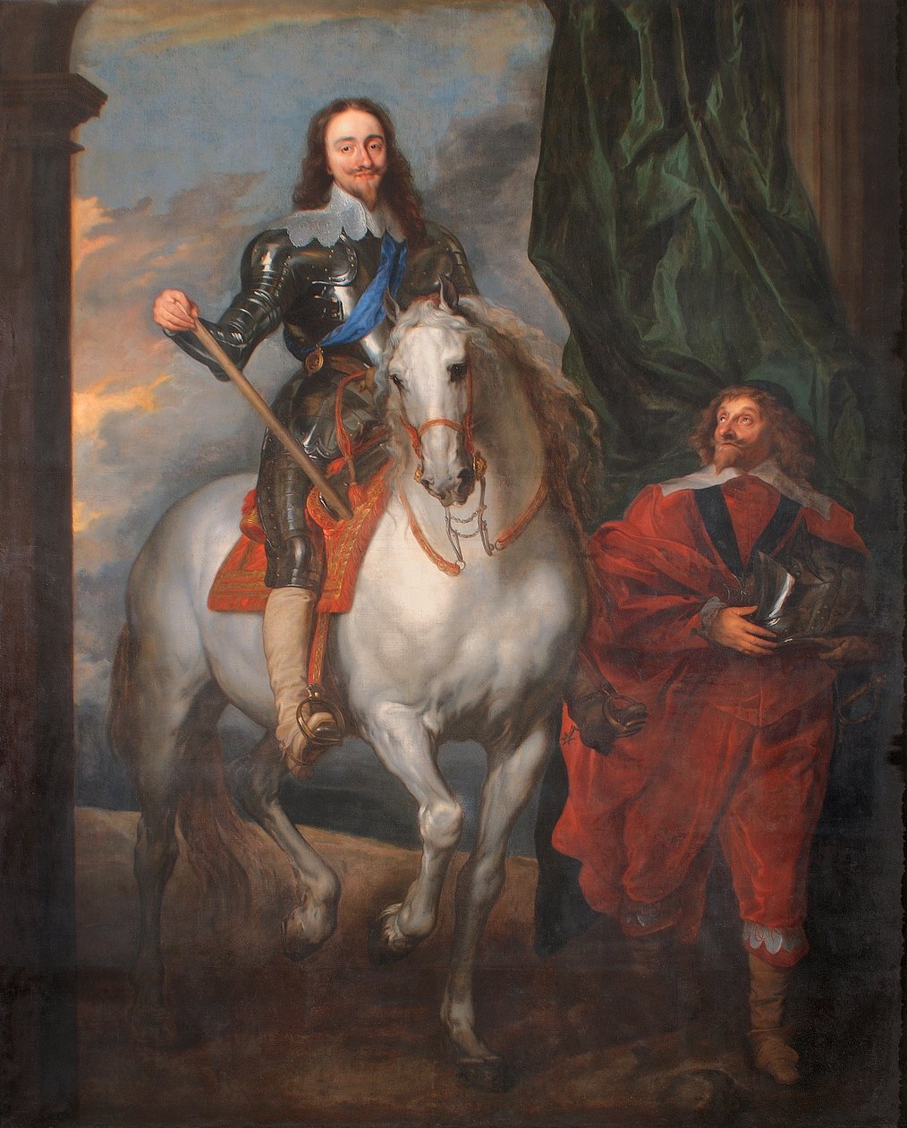 Karl I. zu Pferd mit M. De St. Antoine von Anthony van (after) Dyck