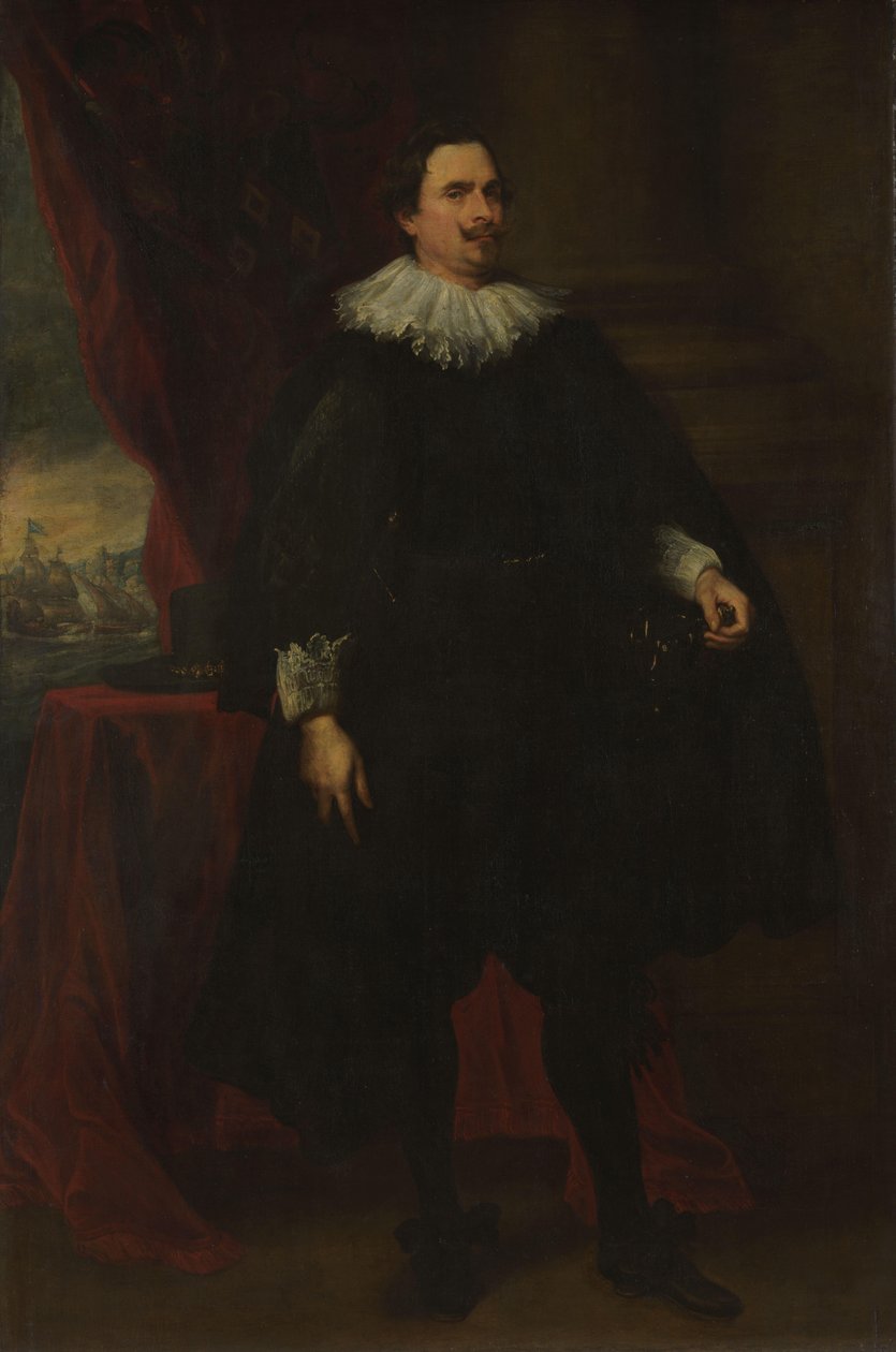 Porträt eines männlichen Mitglieds der Familie Van der Borcht von Anthony van Dyck (follower of)