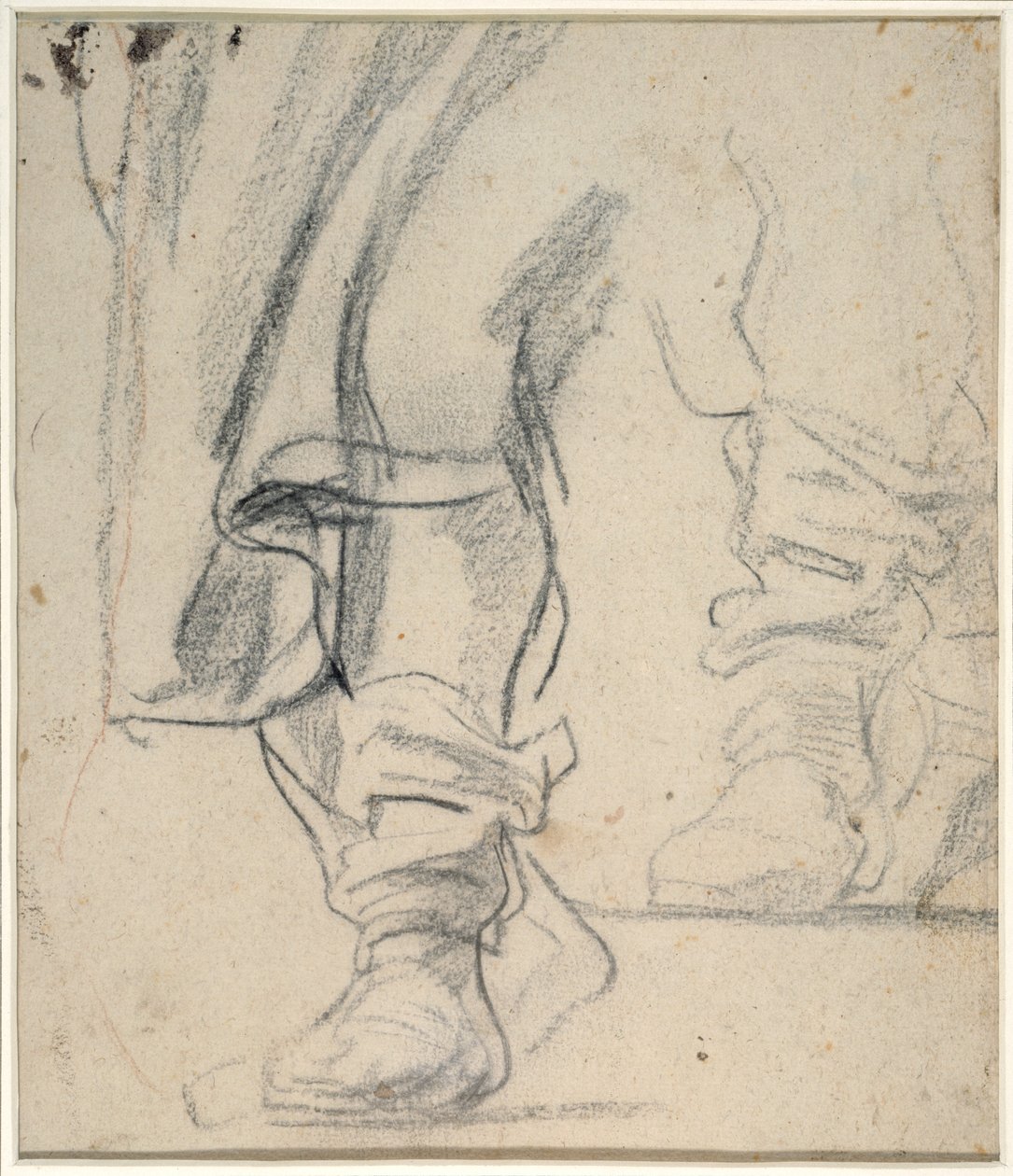 Bein eines Mannes mit Stiefeln und herabhängendem Umhang von Anthony van Dyck