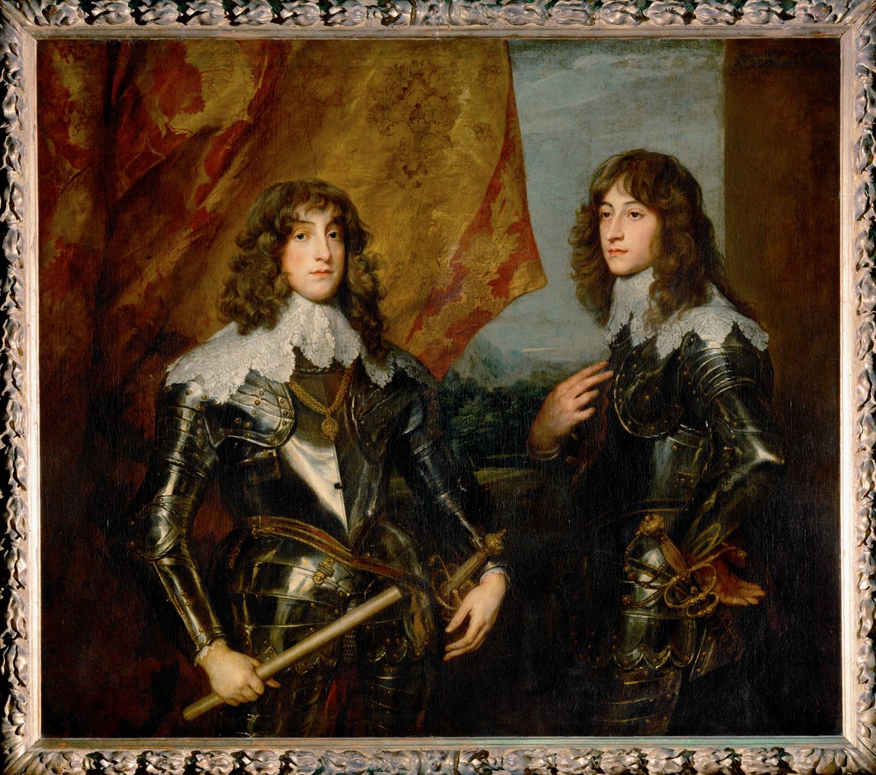 Doppelporträt der Pfälzer Prinzen Karl Ludwig I., Kurfürst, und sein Bruder Robert, Söhne von Friedrich V. von Anthony van Dyck
