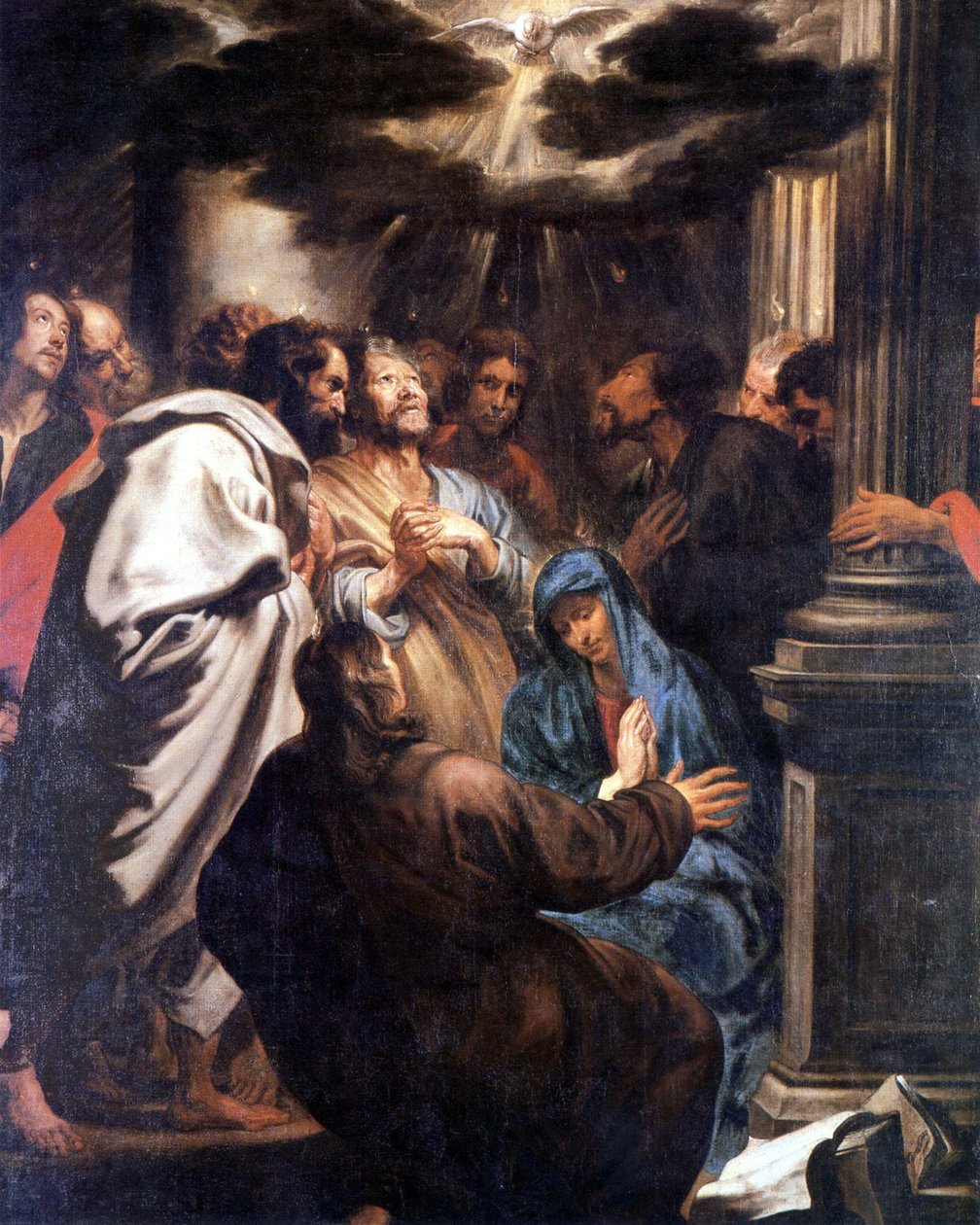 Pfingsten: Der Heilige Geist kommt auf Maria und die Apostel herab von Anthony van Dyck