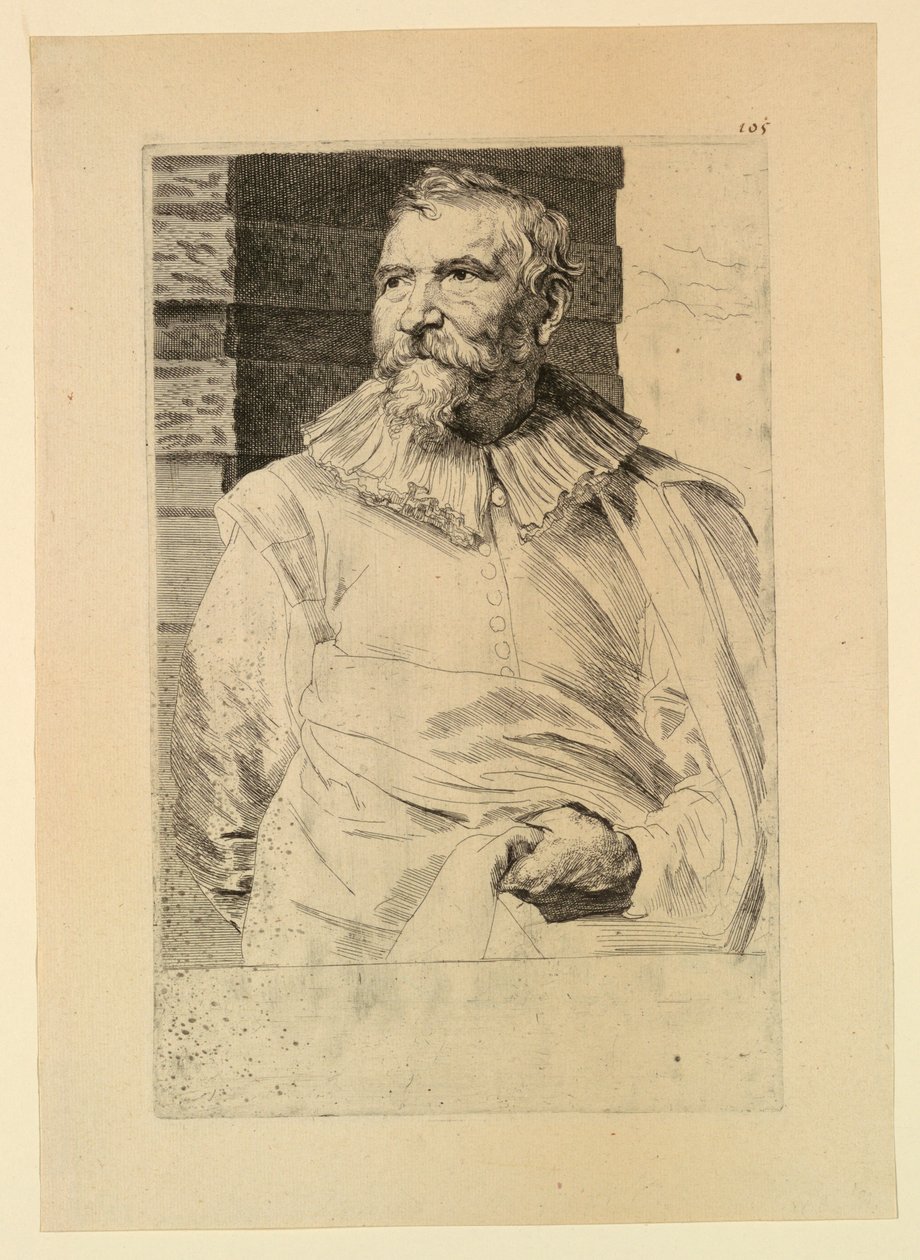 Porträt von Adam van Noort, aus den Icones Principum Virorum von Anthony van Dyck
