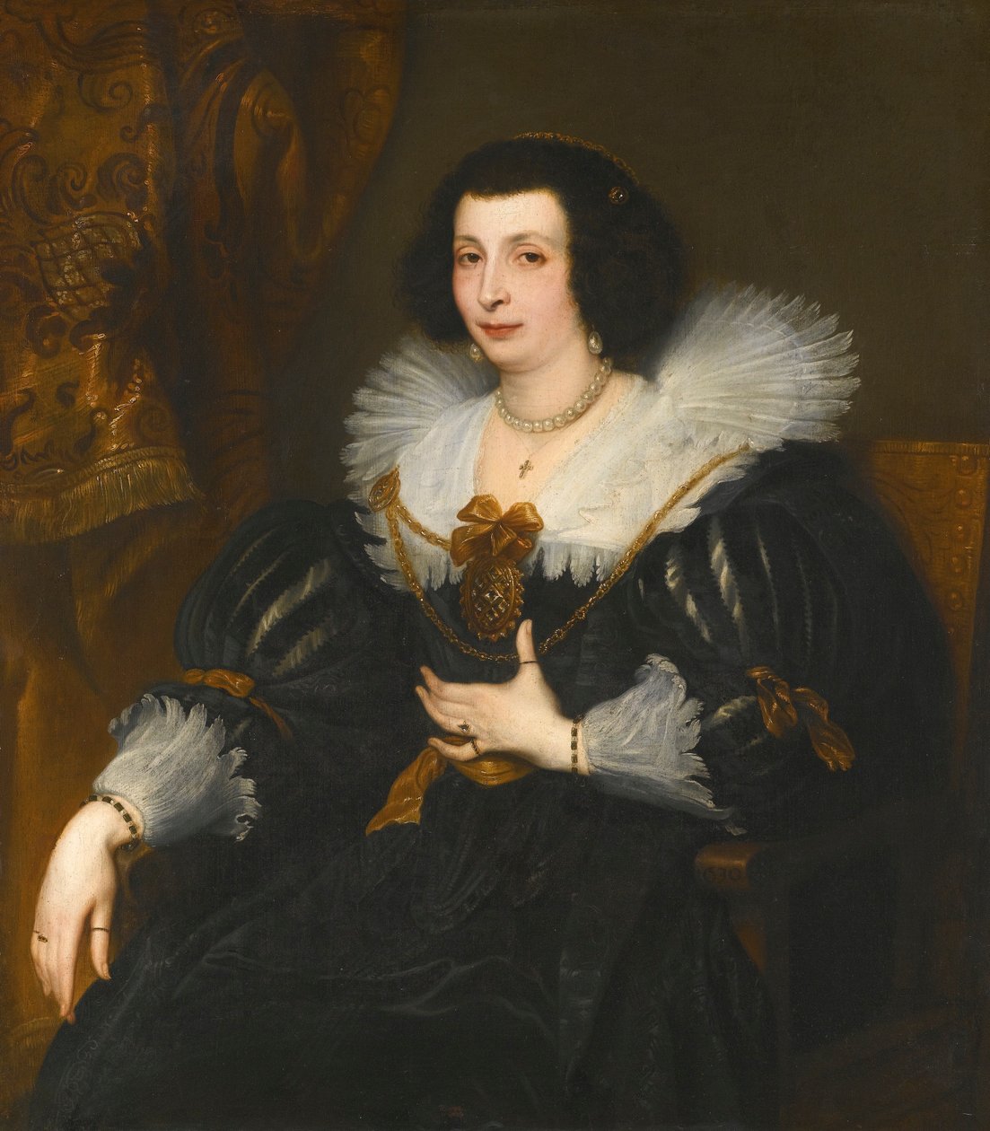 Porträt von Anna Maria de Çamudio (?-1663), Ehefrau von Ferdinand de Boisschot von Anthony van Dyck