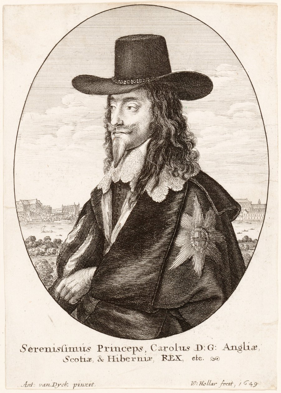 Porträt von Karl I., veröffentlicht 1649 von Anthony van Dyck