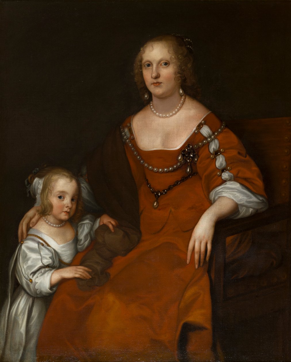 Porträt von Margaret Howard, Countess of Carlisle (1618-1664) und Lady Diana Russell, die Lady Allington wurde (1652-1701) von Anthony van Dyck