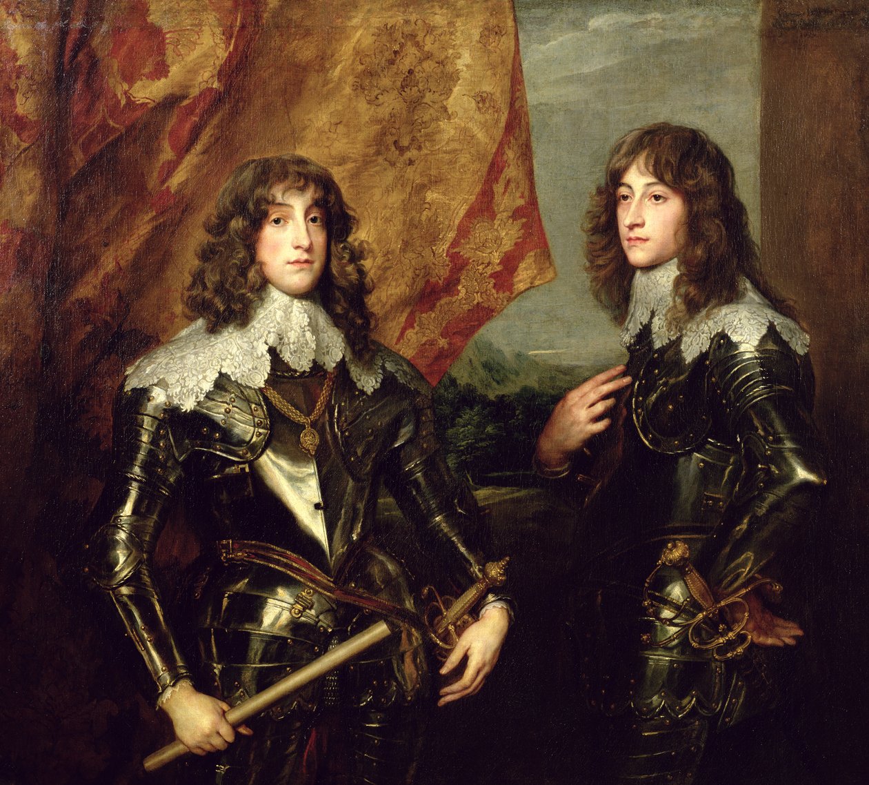 Prinz Charles Louis (1617-80) Kurfürst von der Pfalz und sein Bruder, Prinz Rupert (1619-82) von der Pfalz, 1637 von Anthony van Dyck