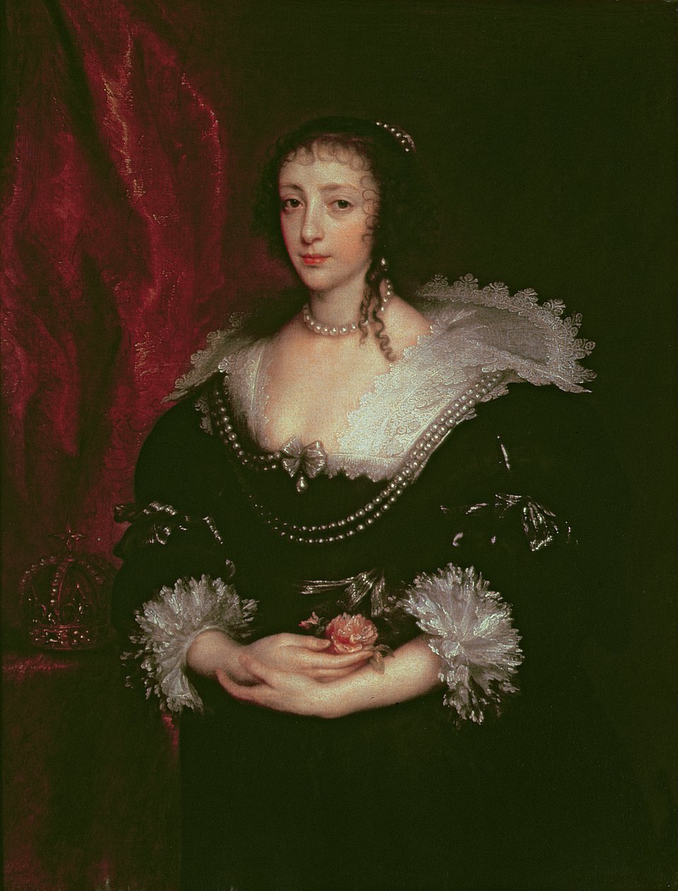 Königin Henrietta Maria (1609-1669), Gemahlin von Karl I. von England, 1632 von Anthony van Dyck