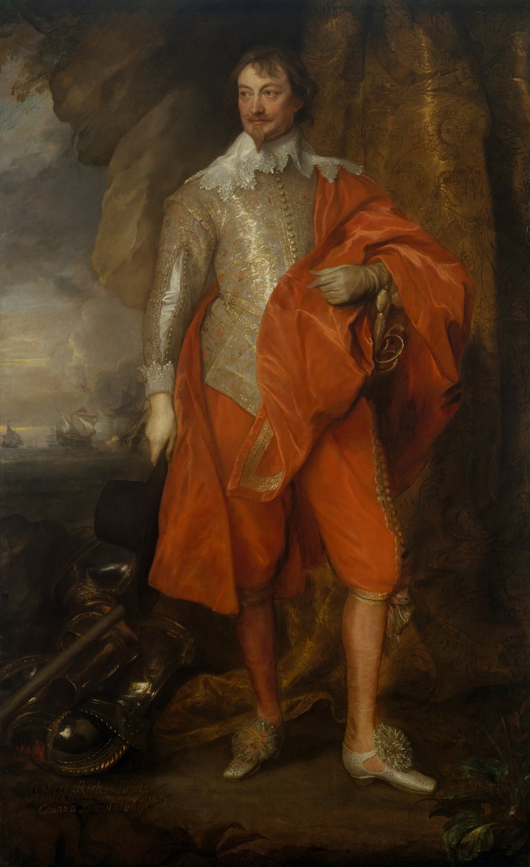Robert Rich 1587-1658, zweiter Earl of Warwick, um 1632-35 von Anthony van Dyck