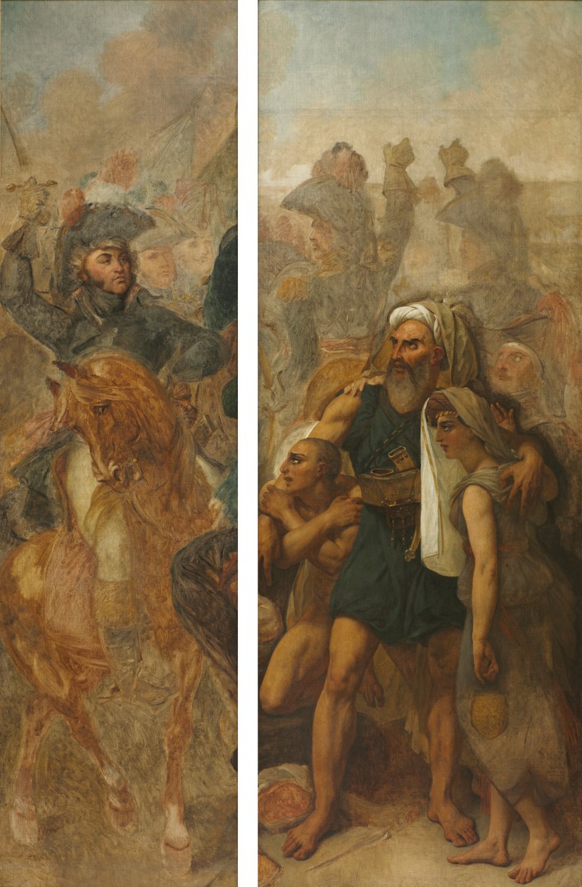 General Jean-Baptiste Kléber und ägyptische Familie (Skizzen für "Die Schlacht der Pyramiden") von Antoine-Jean Gros