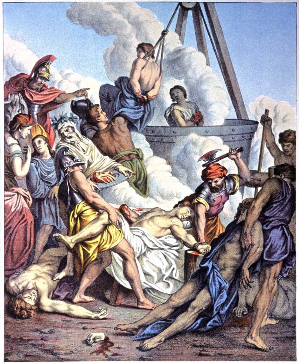 Martyrium der Makkabäer, Mitte des 19. Jahrhunderts von Antoine (after) Dieu