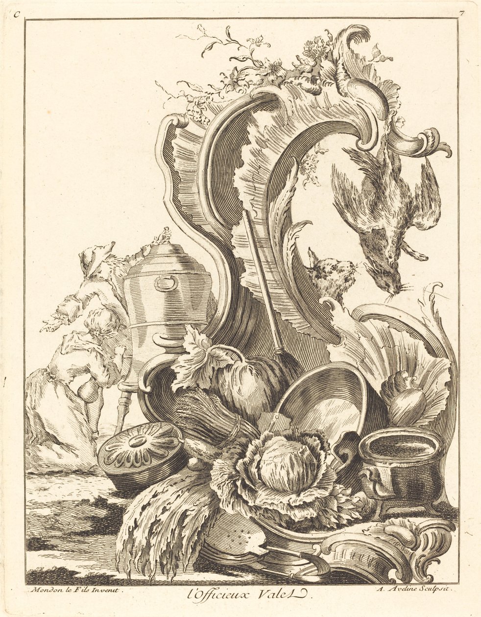 Der dienstbare Diener von Antoine Aveline after Jean Mondon